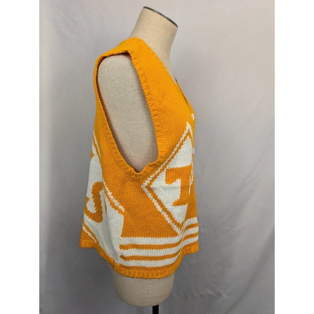 Vintage Castaways Tennessee Volunteers Sweater Vest Large Vols Knit‎ 90s NWT